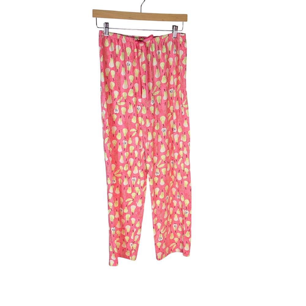HUE Pink Pear Print Lounge Pajama Pants Womens S NWOT Drawstring